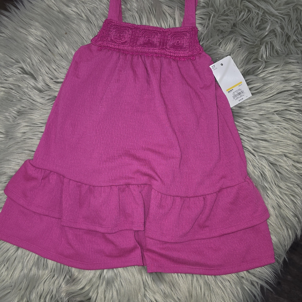 NWT Jumping Beans Fuchsia Sleeveless Dress Size 2T